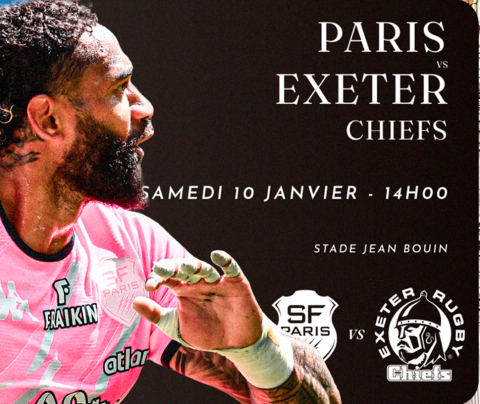 Rugby Paris vs Exeter Chiefs 10 janv 2026